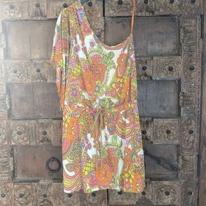Milly one-shoulder Mini Dress, Medium